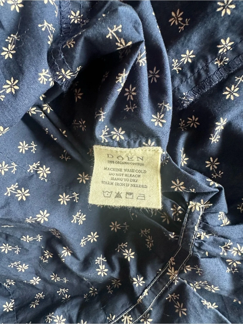 Doen Amelia Top in Indigo Calico